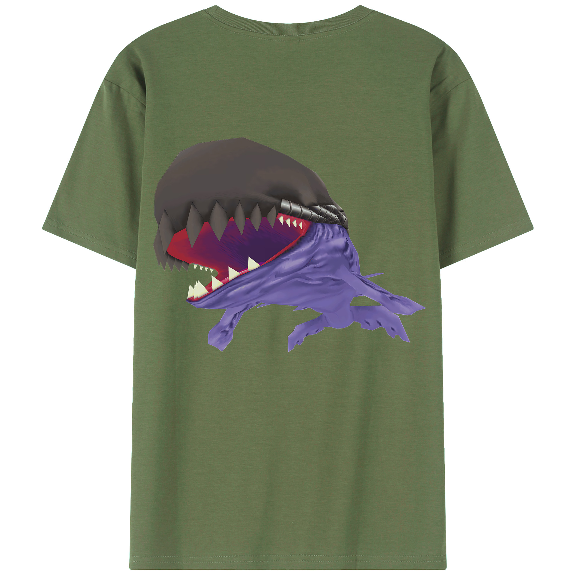 （画像用） Digimon デジタルモンスター/デジモン 綿100％ メンズ半袖Tシャツ（バックプリント） 通気性